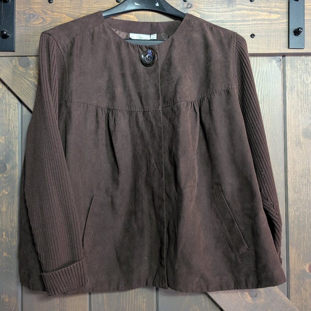 Studio SW works brown suede jacket/blazer size 24W